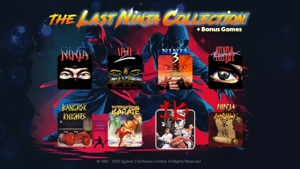 The Last Ninja Collection + Bonus Games è disponibile su Steam: 7 classici C64, Amiga e Spectrum in un unico pacchetto